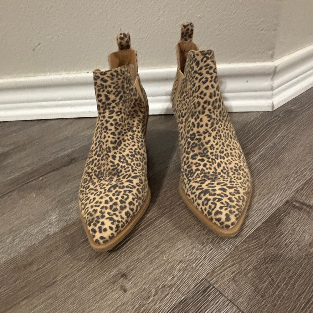 Dolce Vita Leopard Print Ankle Boots